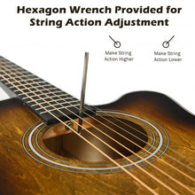 Load image into Gallery viewer, 40" Full Size Cutaway Acoustic Guitar Starter Guitarra Bundle Kit -Coffee
