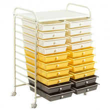 Load image into Gallery viewer, 20 Drawers Storage Rolling Cart Studio Organizer-Yellow
