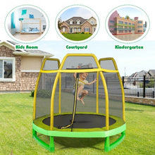 Load image into Gallery viewer, 7FT Kids Trampoline W/ Safety Enclosure Net-Yellow
