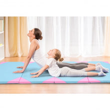 Load image into Gallery viewer, 4' x 10' x 2" Thick Folding Panel Fitness Exercise Gymnastics Mat-Blue

