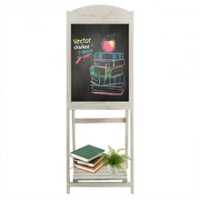 Load image into Gallery viewer, Vintage Folding Chalkboard Easel with Display Shelf
