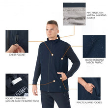 Load image into Gallery viewer, Men' &amp; Women' Electric USB Heated  Sleeveless Vest-Navy-XXXL
