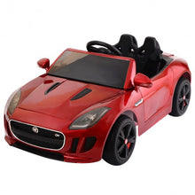 Load image into Gallery viewer, Jaguar F-TYPE 12V Battery Power Kids Ride On Car Licensed MP3 RC Remote Control-Red
