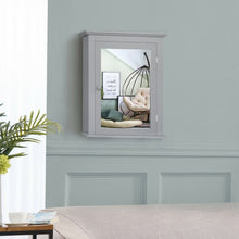 Load image into Gallery viewer, Bathroom Mirror Cabinet Wall Mounted Adjustable Shelf Medicine Storage-Gray
