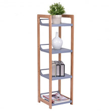 Load image into Gallery viewer, 4-Tier Bamboo Multifunctional Storage Tower Stand Rack
