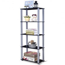 Load image into Gallery viewer, 5-Tier Multi-Functional Storage Shelves Rack Display Bookcase-Black
