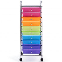 Load image into Gallery viewer, 10 Drawer Rolling Storage Cart Organizer-Color
