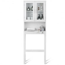Load image into Gallery viewer, Wooden over the toilet Storage Cabinet with Tower Rack
