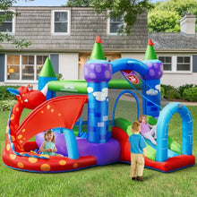 Load image into Gallery viewer, Kids Inflatable Bounce House Dragon Jumping Slide Bouncer Castle
