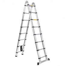 Load image into Gallery viewer, EN131 16.5FT Aluminum Ladder Telescoping Telescopic Extension Tall Multi Purpose
