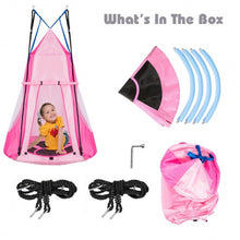 Load image into Gallery viewer, Kids Hanging Chair Swing Tent Set-Pink

