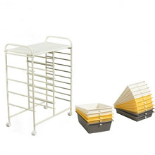 Load image into Gallery viewer, 15-Drawer Storage Rolling Organizer Cart-Yellow

