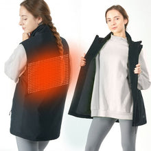 Load image into Gallery viewer, Men' &amp; Women' Electric USB Heated  Sleeveless Vest-Black-XXL

