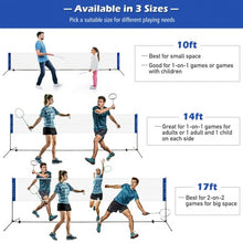 Load image into Gallery viewer, Portable 17'x5' Badminton Training Net with Carrying Bag
