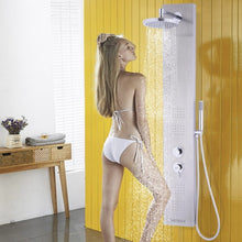 Load image into Gallery viewer, WATERJOY 55" Brushed Stainless Steel Shower Panel w/ Hand Shower
