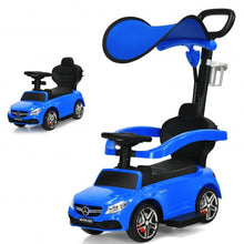 Load image into Gallery viewer, 3-in-1 Mercedes Benz Ride-on Toddler Sliding Car-Blue

