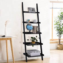 Load image into Gallery viewer, 5-Tier Leaning Wall Display Bookcase-Black
