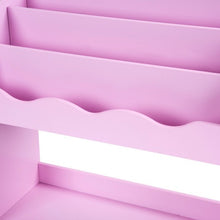 Load image into Gallery viewer, 3-Tier Kids Bookshelf Magazine Storage Bookcase -Pink
