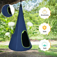 Load image into Gallery viewer, 40" Kids Nest Swing Chair Hanging Hammock Seat for Indoor Outdoor-Blue
