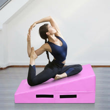 Load image into Gallery viewer, Incline Gymnastics Mat Wedge Ramp Gym Tumbling Exercise Mat-Pink
