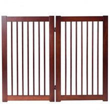 Load image into Gallery viewer, 36" Configurable Folding Wood Pet Dog Safety Fence with Gate-B
