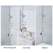 Load image into Gallery viewer, 3-Tier Stainless Steel Adjustable Corner Shower Storage Shelf
