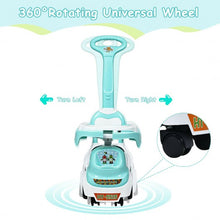 Load image into Gallery viewer, 3-in-1 Ride On Push Car with Music Box &amp; Horn-Green

