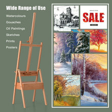Load image into Gallery viewer, Adjustable  Floor Wooden Artist Easel H-Frame with Art Supply Storage Drawer
