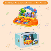 Load image into Gallery viewer, Kids 8 Keys Rainbow Piano Keyboard with Animal Playground LED Light
