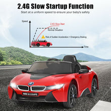 Load image into Gallery viewer, 12V Licensed BMW I8 Kids Ride On Car-Red

