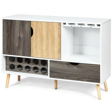 Load image into Gallery viewer, Mid-Century Buffet Sideboard Wooden Storage Cabinet
