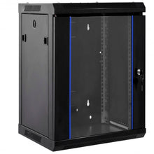 Load image into Gallery viewer, 18U Wallmount Data Network Cabinet with Locking Glass Door
