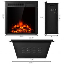 Load image into Gallery viewer, 22.5" Electric Fireplace Insert Freestanding and Recessed Heater
