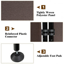 Load image into Gallery viewer, 4-Panel Room Divider Folding Privacy Screen-Coffee
