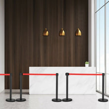 Load image into Gallery viewer, 6 pcs Black Stanchion Posts Queue Pole
