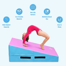Load image into Gallery viewer, Incline Gymnastics Mat Wedge Ramp Gym Tumbling Exercise Mat-Pink &amp; Blue
