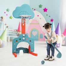 Load image into Gallery viewer, 3-in-1 Kids Basketball Hoop Set with Balls-Green
