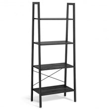 Load image into Gallery viewer, 4-Tier Ladder Shelf Bookcase Bookshelf Display Rack Plant Stand-Silver
