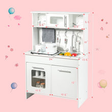 Load image into Gallery viewer, Kids Pretend Kitchen Playset Gift with Utensils White
