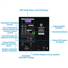 Load image into Gallery viewer, 12 Inch 4000Watt Powered PA Speaker Combo Set
