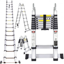 Load image into Gallery viewer, EN131 16.5FT Aluminum Ladder Telescoping Telescopic Extension Tall Multi Purpose
