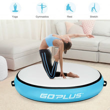 Load image into Gallery viewer, 40" Inflatable Round Gymnastic Mat Tumbling Floor Mat with Electric Pump-Blue
