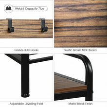 Load image into Gallery viewer, Industrial Coat Shoe Bench Entryway Shelf with 9 Hooks

