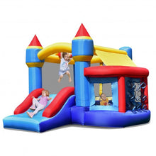 Load image into Gallery viewer, Castle Slide Inflatable Bounce House w/ Ball Pit &amp; Basketball Hoop
