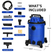 Load image into Gallery viewer, 3 in 1 6.6 Gallon 4.8 Peak HP Wet Dry Vacuum Cleaner with Blower-Blue
