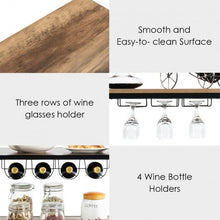 Load image into Gallery viewer, 3-Tier Metal Frame Rolling Kitchen Island Trolley Cart-Natural
