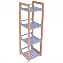 Load image into Gallery viewer, 4-Tier Bamboo Multifunctional Storage Tower Stand Rack
