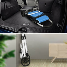 Load image into Gallery viewer, Folding Utility Shopping Trolley with Removable Bag-Blue
