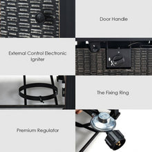 Load image into Gallery viewer, 30" Square Outdoor Fireplace Propane Gas Fire Pit  Table-Black
