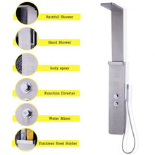Load image into Gallery viewer, 59” Stainless Steel Shower Panel with Massage Jets &amp; Hand Shower
